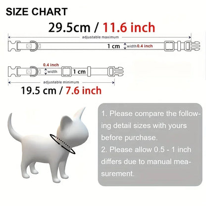 Personalized Cute ID Tag Cat Collar - Safe Breakaway Design with Engraved Name Phone Number Ideal Gift for Cat Lovers Pet Owners