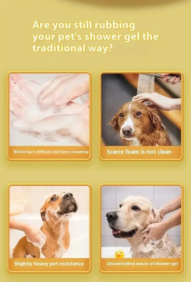 Electric Automatic Foam Machine,Rechargeable Shampoo Dispenser for Dog and Cat Bathingz,Pet Accessories,Household Clean,Bathroom