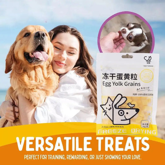 Freeze-Dried Egg Yolk Granules for Cats – Coat Beautifying Natural Pet Food Snack (40g) - Pet Suppie