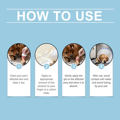 Pet Skin Care Gel Relieve Discomfort For Dogs Cats Control Alleviate Reduce Scratching Licking Portable Pet Wound Treatment Gels