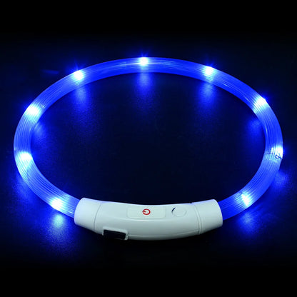 Led Usb Dog Collar Pet Dog Night Luminous Charge Collar Led Night Safety Flashing Glow Dog Loss Prevention Collar Pet Accessorie