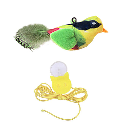 Hot lifelike Bird Vivid Cat Toys Pet Catnip Simulation Molding Cat Teaser with Feather Soft Plush Fabric Toys for Kitten