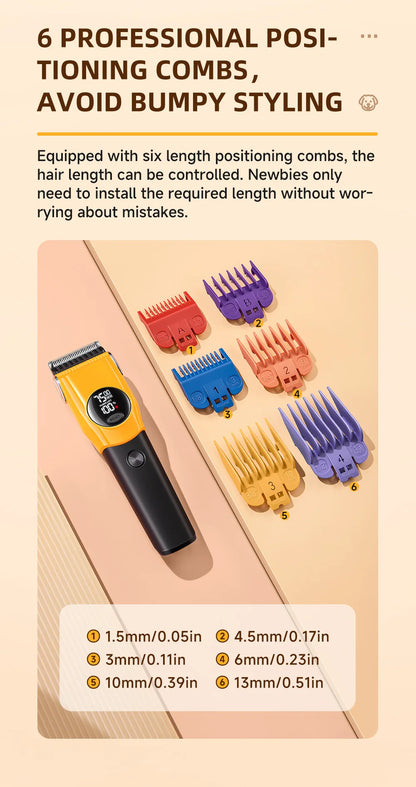 Pet Clipper Professional Dog Hair Trimmer Cat Grooming Shaver 7500/min LED suitable for large, medium, and small pets Trimmers