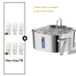 14L/7L Automatic Dog Water Fountain Stainless Steel Cat Pet Fountain with window Silent Cat Dog Water Feeder( No 5V 1A Plug
