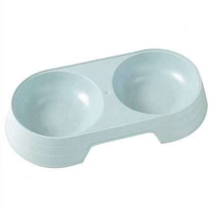 Double Pet Bowls 2 in 1 Candy Color Dog Food Water Feeder Pet Drinking Dish Feeder Cat Puppy Feeding Supplies Pet Accessories