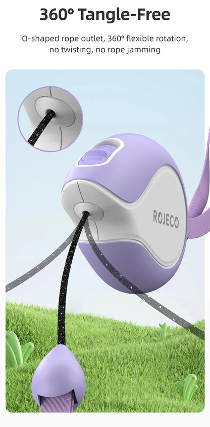 ROJECO Mini Automatic Retractable Dog Leash 3M Extendable Rope For Outdoor Travel Walking Hiking Pet Cat Dogs Traction Rope Lead