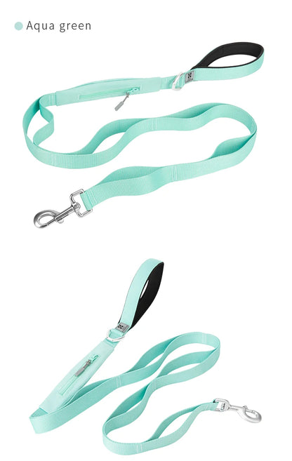 SMALL COMBINATION Lightweight Dog Leash for Small, Medium, Large Double Handle Dog Leash Puppy Pocket Designer running Pet Leash