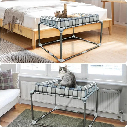 Raised Dog Bed with Pillow Extension for Cosleeping - Attaches to Human Bed, 34x26x20