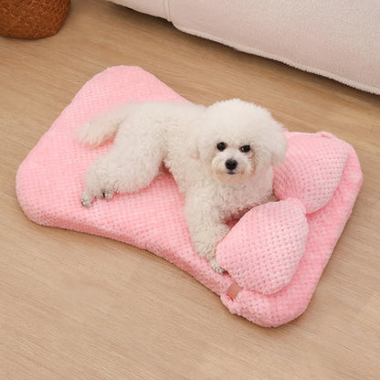 Full Filling Medium Dog Bed Winter Warm Small Cat Sofa Mat Elastic Puppy Kennel Dog Sofa Mat Accessories with Detachable Pillow