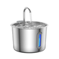 Stainless Steel Cat & Dog Water Fountain 2.2L Ultra Quiet USB Powered Automatic Pet Drinking Fountain Durable for Indoor Pets