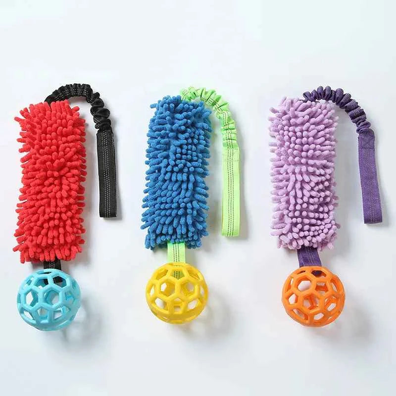 Factory Direct Soft Rubber Colorful Squeaky Dog Toy Ball Durable Chew Toy for Large Dogs