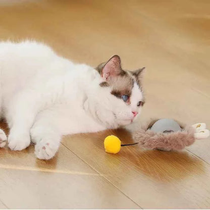 Cat Toy Intelligent Electric Automatic Rolling USB Rechargeable with Rope Sound Making Toy Ball Home Pet Soothing Supplies