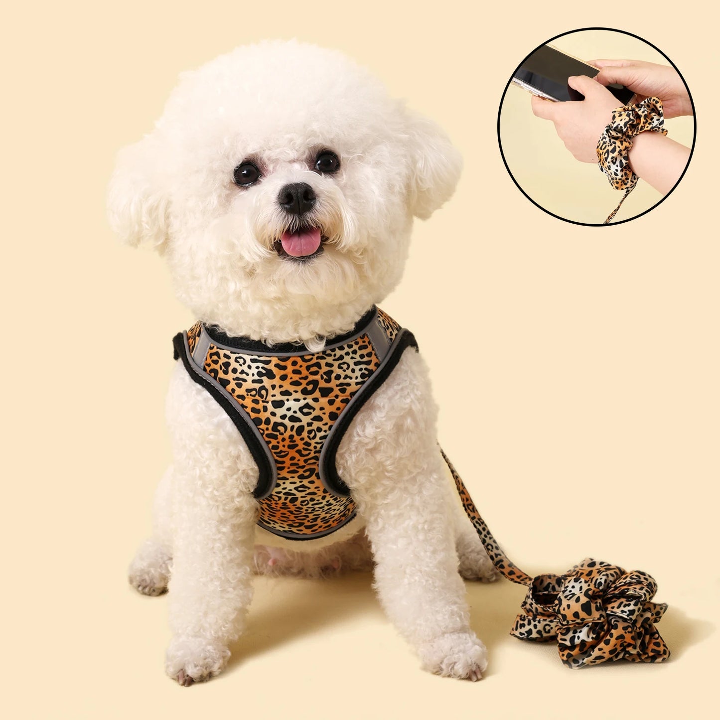 Winter Warm Small Dog Harness Leash Set Soft Puppy Vest Harness Cute Pet Traction Bracelet Small Cat Harness set Pet Accessories