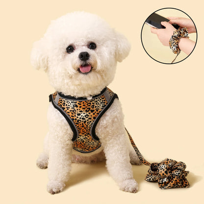 Winter Warm Small Dog Harness Leash Set Soft Puppy Vest Harness Cute Pet Traction Bracelet Small Cat Harness set Pet Accessories