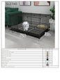 Dog Cage for Medium-Sized Dogs, Small Dogs, Indoor Teacup Dogs, Teddy, Labrador Villa Fence with Toilet, Dog Supplies