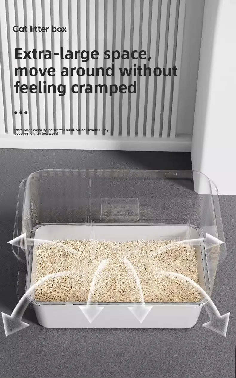 Cat Litter Box Self Cleaning Extra Large Closed Odor Control Anti Splash Corridor Style Covered Cat Toilet  Arenero Autolimpieza