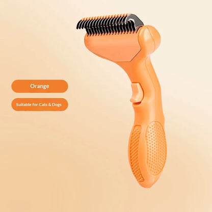Pet comb cat-specific de-hair comb dog hair thinning brush grooming tool stainless steel cat hair removal brush pet supplies
