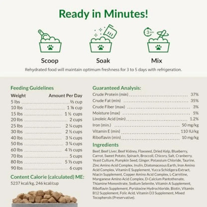 Nutra Complete 00% Freeze Dried Raw Veterinarian Formulated Dog Food with Antioxidants Prebiotics and Amino Acids