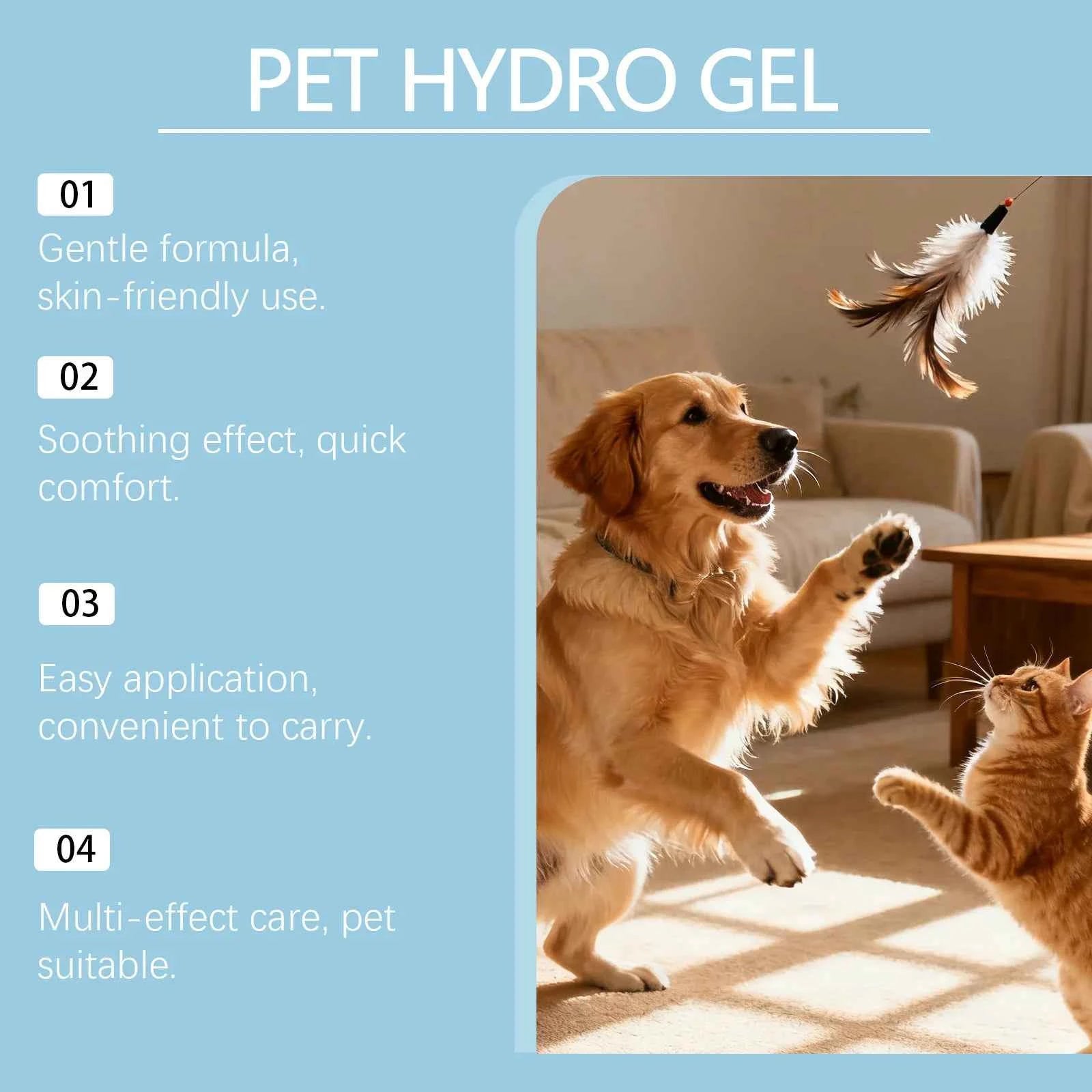 Pet Skin Care Gel Relieve Discomfort For Dogs Cats Control Alleviate Reduce Scratching Licking Portable Pet Wound Treatment Gels