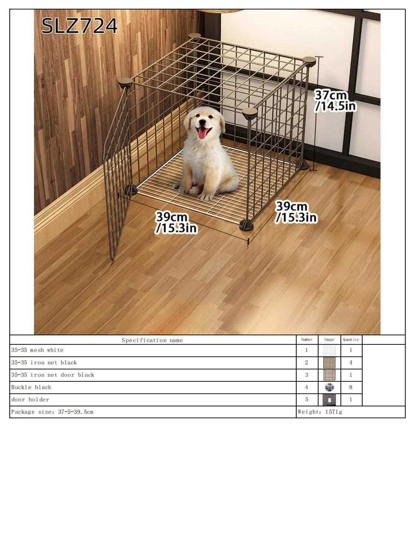 Dog Cage for Medium-Sized Dogs, Small Dogs, Indoor Teacup Dogs, Teddy, Labrador Villa Fence with Toilet, Dog Supplies