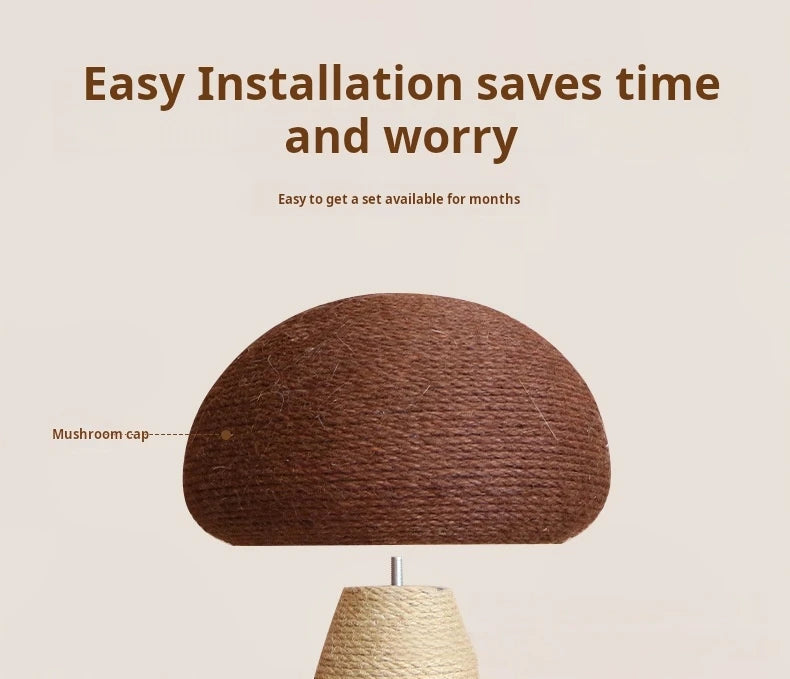 Mushroom Sisal Cat Scratching Post & Board, Vertical Claw Grinding Pad, Durable Non-Shed Cat Scratching Supplies