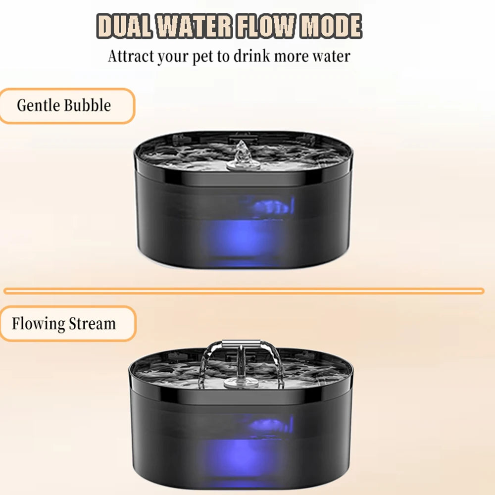 2.2L T-shaped Cat Water Fountain,Pet Water Dispenser With Filter,Dog Drinking Fountain For Cats,Ultra Quiet Water Pump