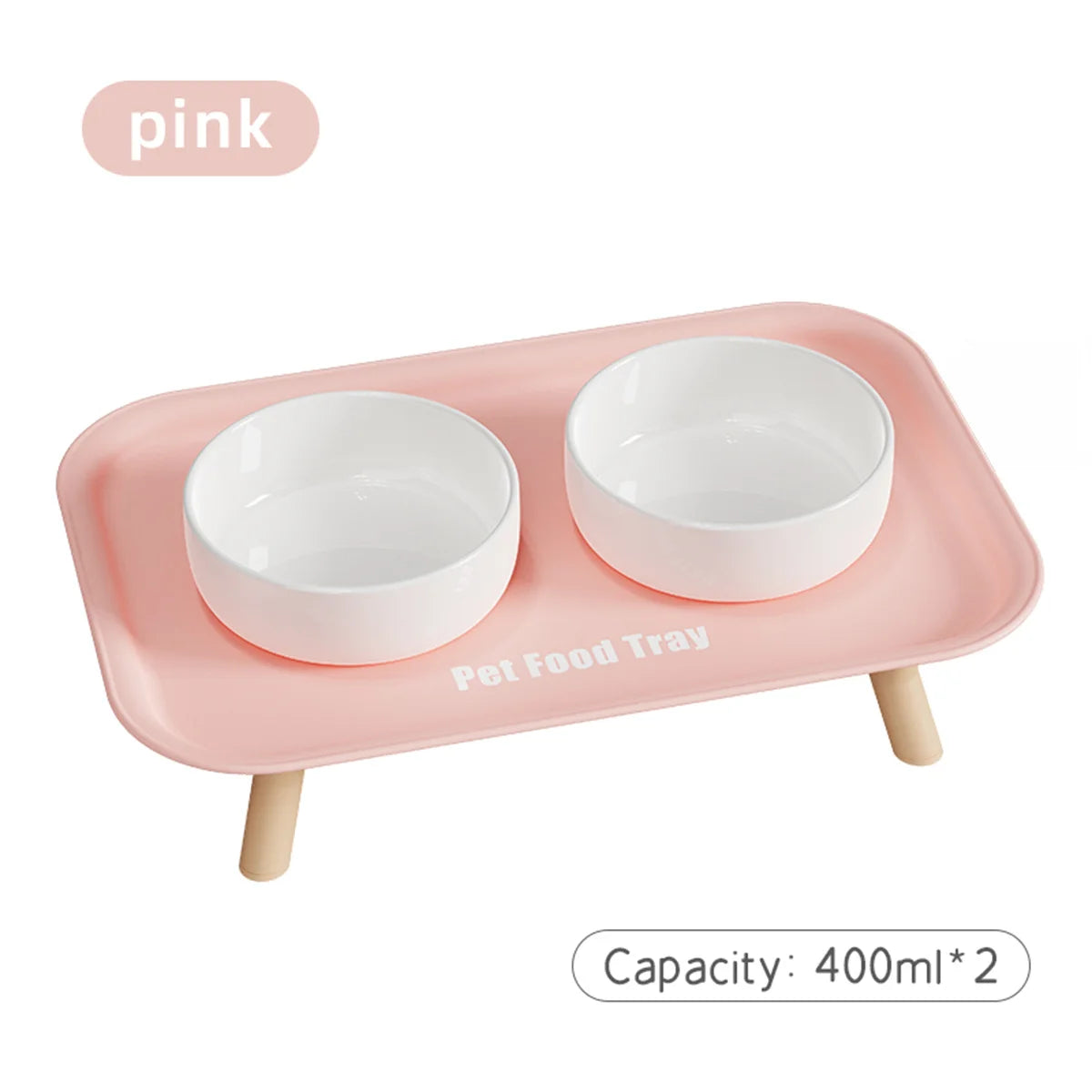 Pet Ceramic Bowl Double-Way Anti-Splash Anti-Flip Cat Dish Neck Protection Dog Bowl Water Bowl Prevent Spill Dog Feeder