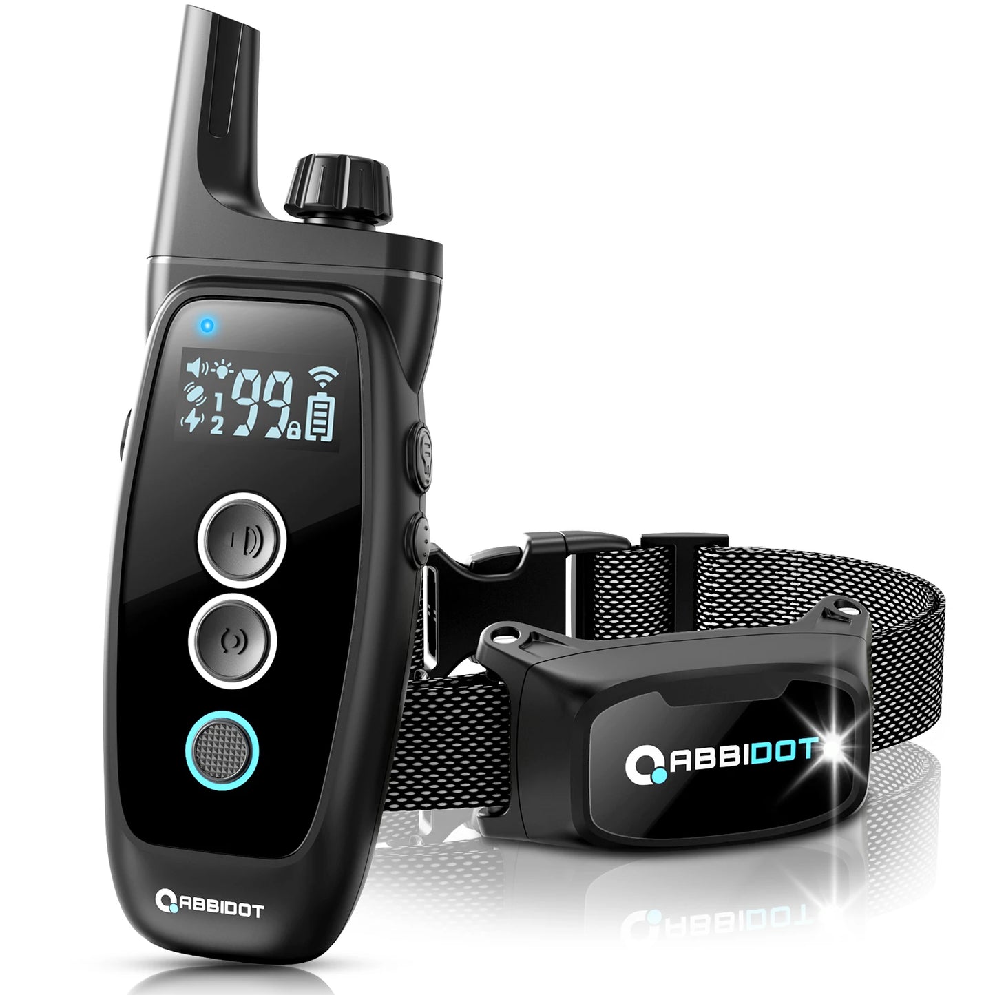 ABBIDOT T50 Dogs Training Electric Shock Collar for Pets 3300ft with LED Light Canine Equipment Supplies Accessories Power Strap