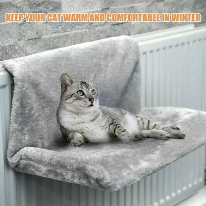 Hanging Cat Bed Hammock Luxury Radiator Bed Warm Fleece Basket Pet Metal Iron Frame Sleeping Bed for Cats