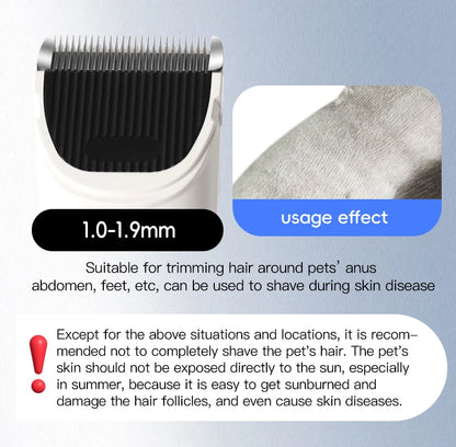 Fenice New Upgrade 5000mA Capacity Cordless LCD Screen Pets Dog Grooming Clippers Rechargeable Haircut Shaver for Trimming Salon