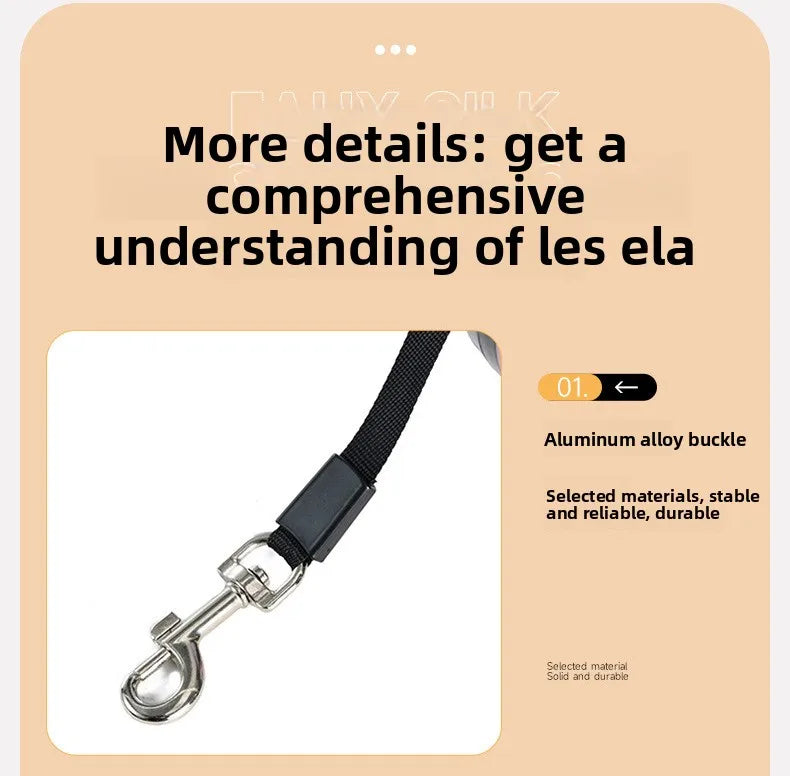Pet Supplies Button Automatic Telescopic Leash, Super Strong Pulling Force Dog Walking Leash, Explosion-proof Dog Flushing Leash
