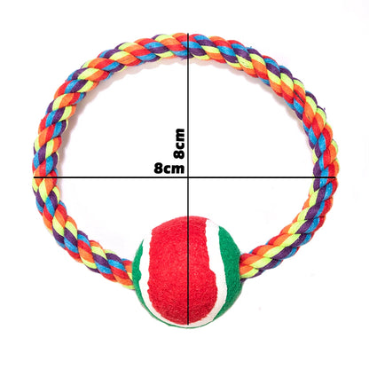 Interactive Cotton Rope Dog Toys for Small Large Dogs Tug of War Durable Bite Toy for Pet Pug Chihuahua Bichon Christmas Gift