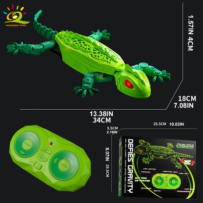 RC Electric Gecko Toy  Features Colorful Lights, Wall-Climbing Capability, and 360° Rotation—A Creative Gift for Kids
