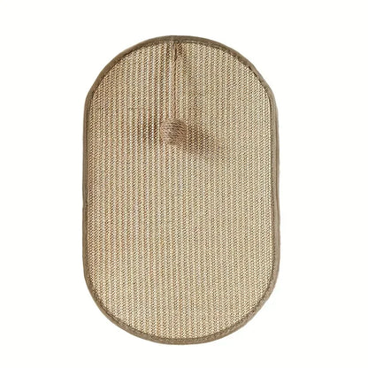 Large Sisal Cat Activity Station Scratching Post Pad Washable with Hanging Ball Toy Fun Play Self Adhesive Wall Mount Panel
