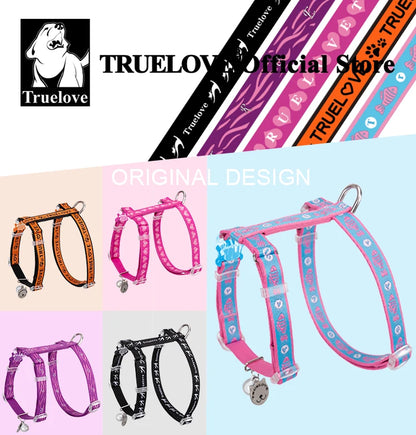 Truelove Pet Cat H-Shape Harness+Leash Set Vest-style and Puppy Chain Special Artifact to Prevent Break Free Home or Out TLH3912