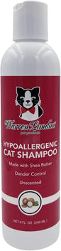 Hypoallergenic Cat Shampoo & Conditioner 8 oz – Unscented, Shea Butter Moisturizing, Soap-Free 2-in-1 for Dander & Allergy Contr