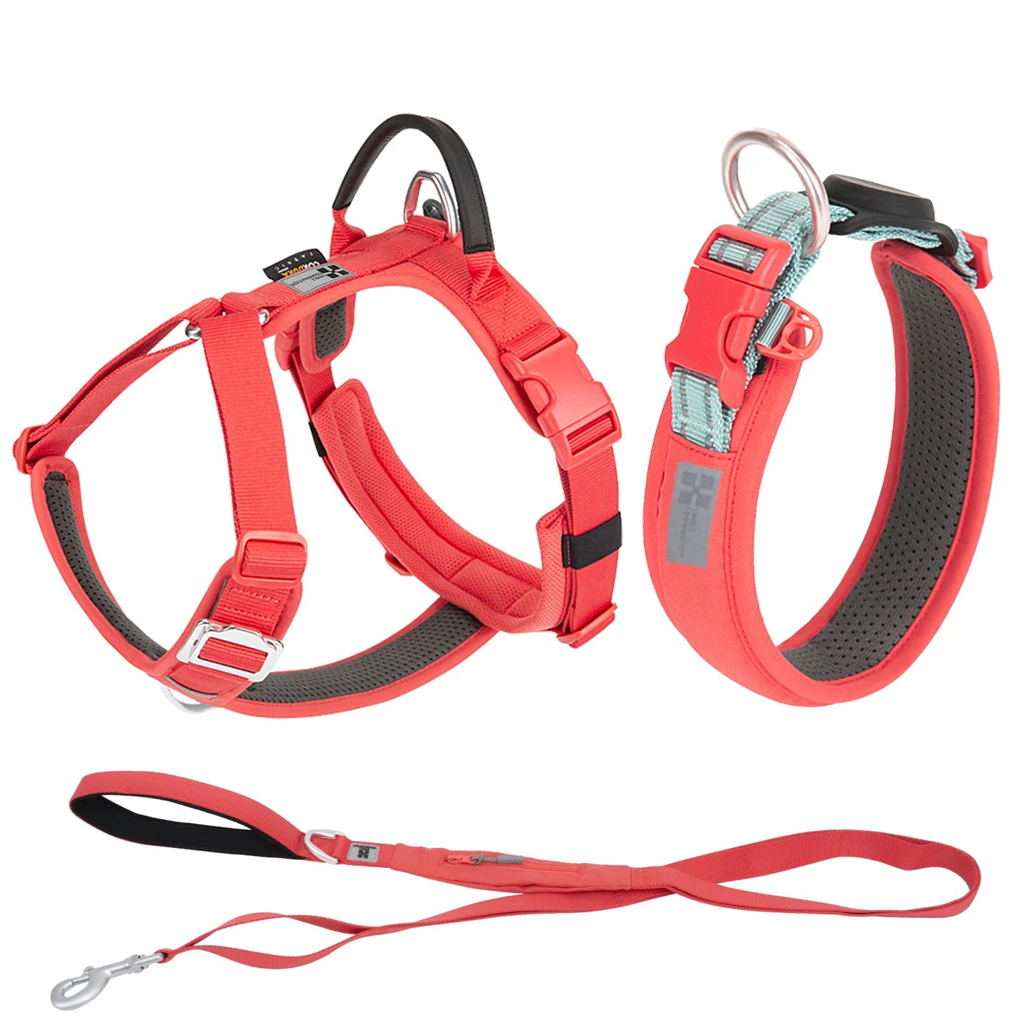 SMALL COMBINATION Large Dog Collar Harness and Leash Sets No pull Reflective Medium dog chest vest Pet German Shepherd Training