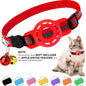 for Apple Air Tag Tracker Breakaway Cat Collar, with Airtag Case Reflective Kitten Collar with Bell for Cats,Small Dog Collar