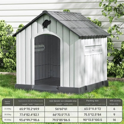 Hoopet Dog House Outdoor All-Season Suitable Large Dog Cage, Rainproof And Cold-Proof, Dog Sleeping Bed Outdoor Dog House, Dog H