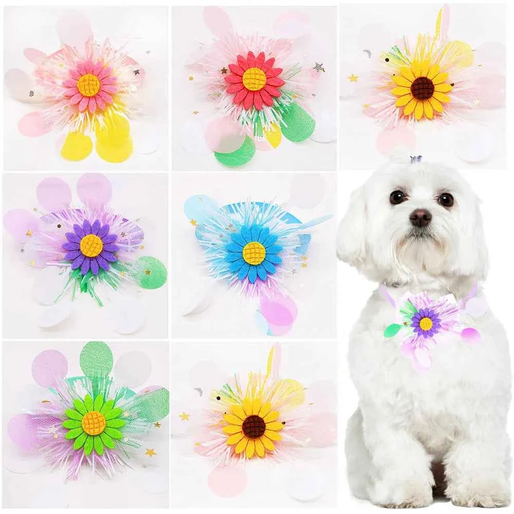 50pcs Fashion Lace Pet Dog Bowties For Dogs Puppy Grooming Decoration Samll Dog  Cat Bow Tie Collar Adjustable Pet Acceccories