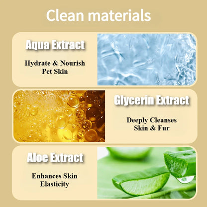 Disposable Waterless Pet Cleaning Gloves – 2-in-1 Massage & Grooming Mitts Pet Wash Free Pet Wipes