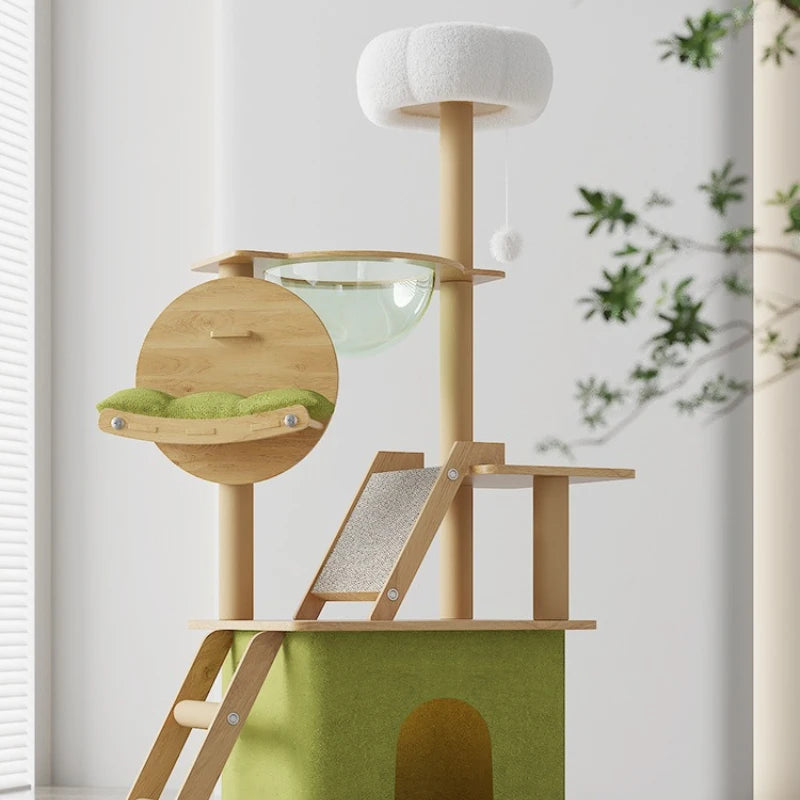 Cat Climbing Frame Cat Tree Integrated Large Wooden Cat Frame House Grab Post Space Cabin Cat Frame Cat Climbing Tree Cat Toys