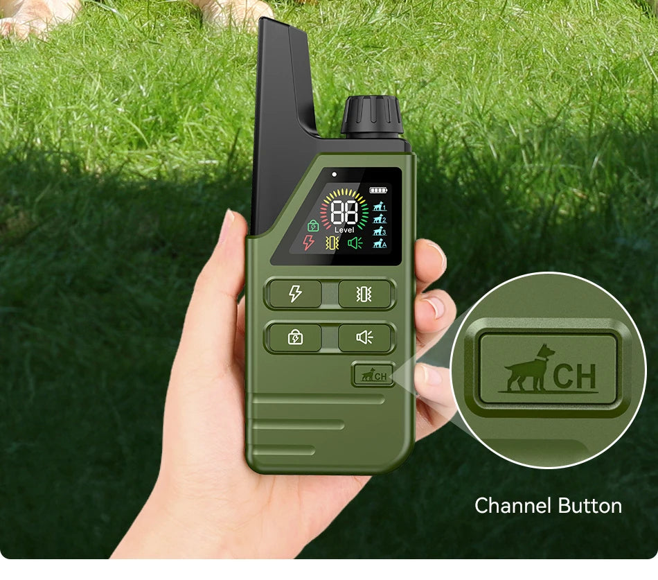 ROJECO Electric Dog Training Collar IPX7 Waterproof Dog Bark Stop Collar With Remote Control Rechargeable Anti Barking Device