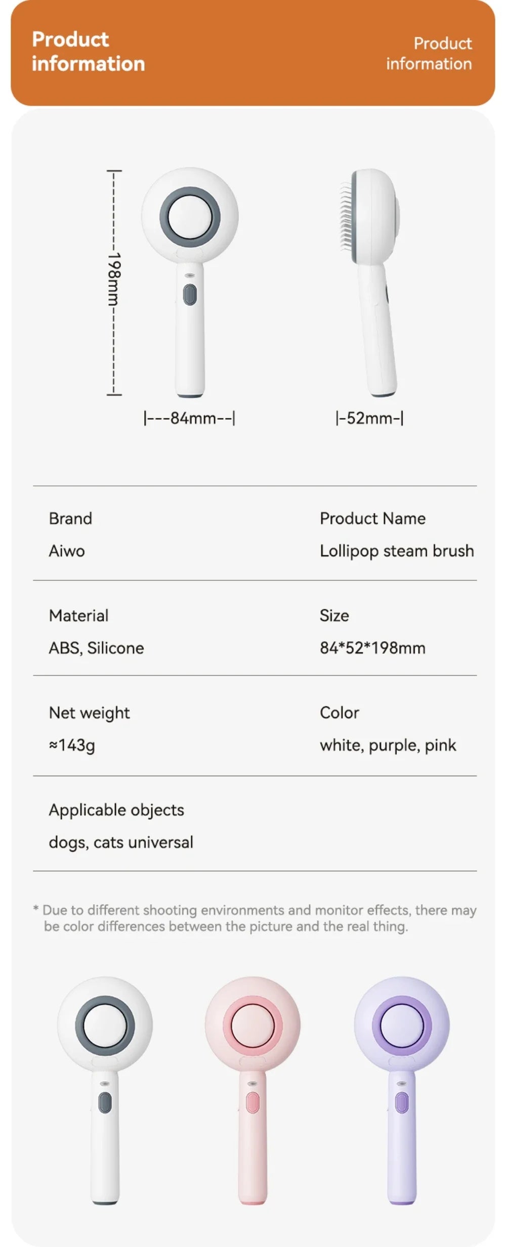 Pet spray Comb Cat Cleaning Massage Comber Brush Removing Float Needle Comb Anti Flying Hair Spray Cat Dog Comb Beauty Products