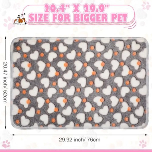 18 Pcs Fleece Pet Blanket Soft Warm Sleep Mat Fluffy Puppy Supplies Paw Bone Star Elephant Dot Heart Print Design Bed Blankets