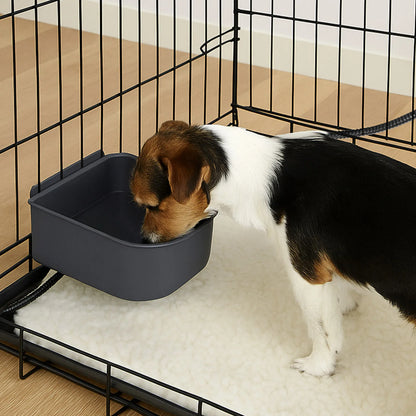 Plastic Heated Water Bowl 1L Hanging Dog Water Bowl Pet Heated Bowl for Rabbits Dogs Cats and All Breed Sizes
