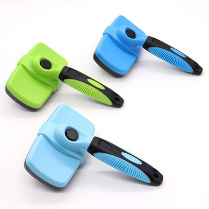 Pet Cleaning Product Essential Plastic Pet Hair Brush Needle Cat Dog Hair Cleaning Combs Hair Removers with Click Clean Button