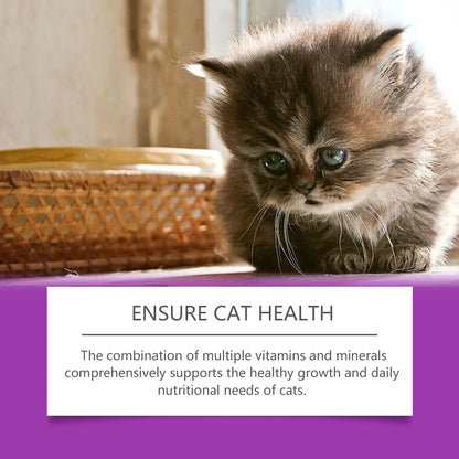 15-in-1 Pet Cat Vitamin Drops Boost Cats' Immune System, Resist Diseases Care Pets' Discomfort Daily Care Vitamin Supplement