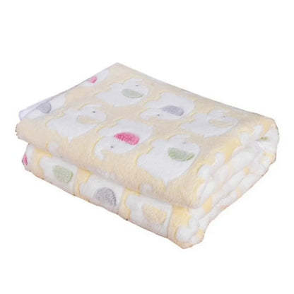 Dog Blankets Cat Soft Fluffy Fleece Pet Blanket Warm Cute Print Design Puppy Kitten Doggy Paw Small