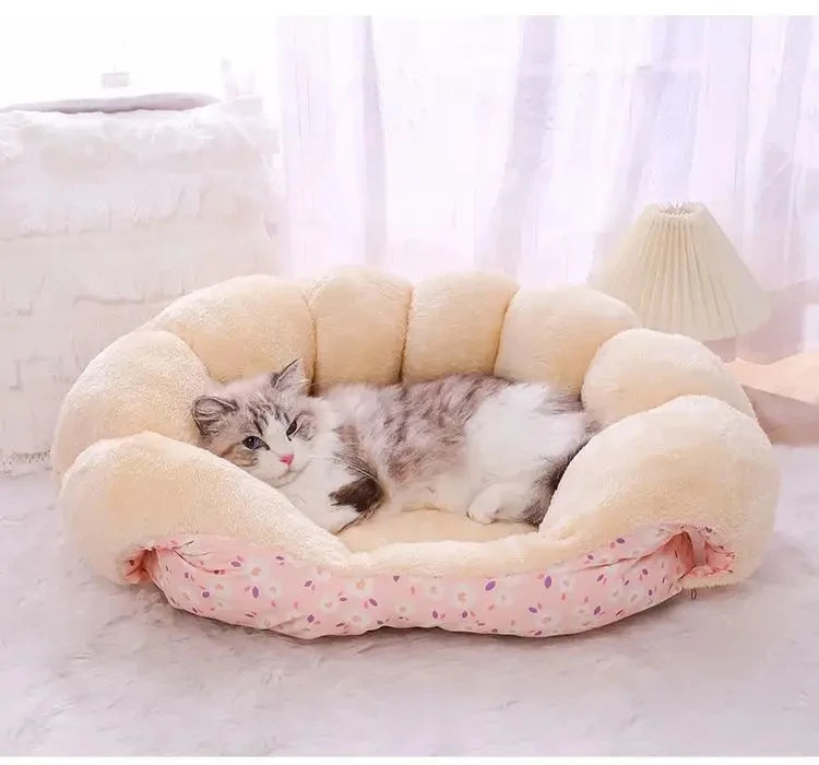 Cute Warm Cat Bed Nest Small Dog Kennel Winter Thick House Pet Puppy Sleeping Bag Super Soft Plush Cat Sleeping Bed Pet Cushion